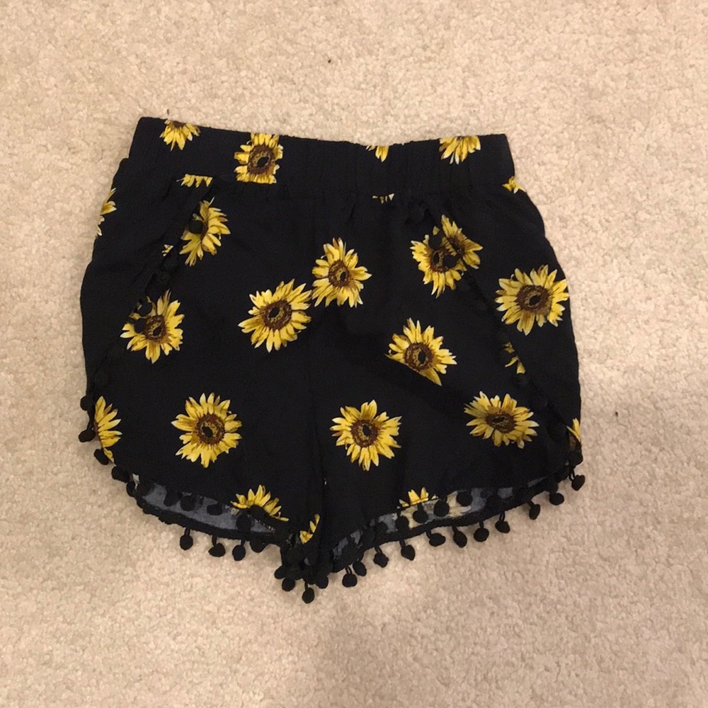 Adorable Sunflower Shorts